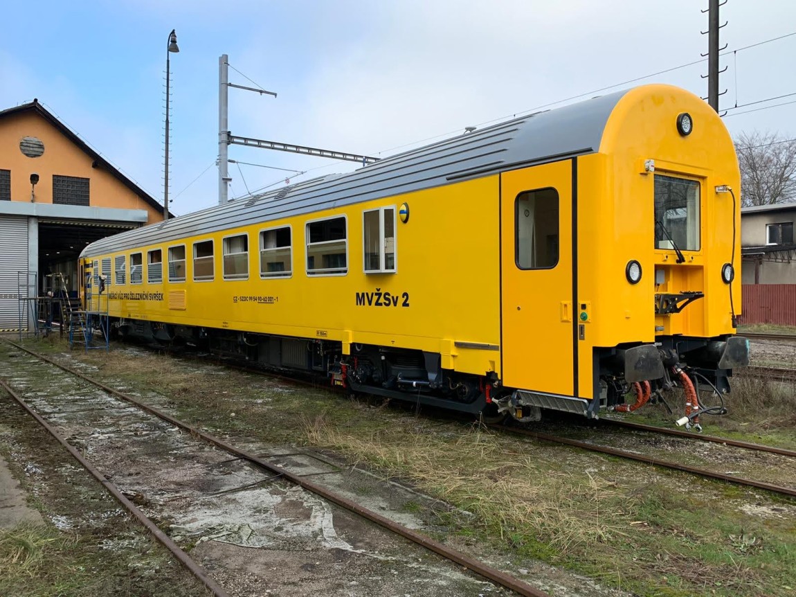 Measuring car for railway superstructure diagnostics MVŽSv2